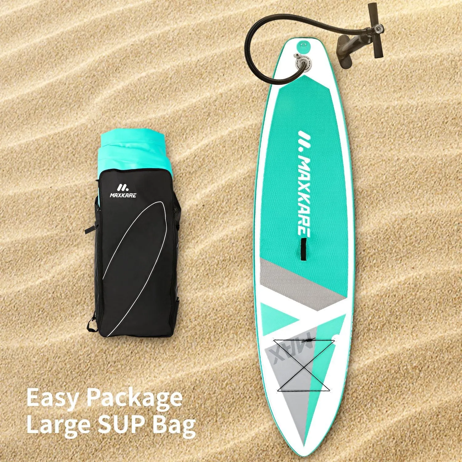 Stand Up Paddle Board Inflatable SUP with 10'30''6'' Premium Paddleboard & Bi-Directional Pump & Backpack Portable for Youth Adult Have Fun in River, Oceans and Lakes