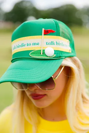 TALK BIRDIE TO ME GREEN TRUCKER HAT