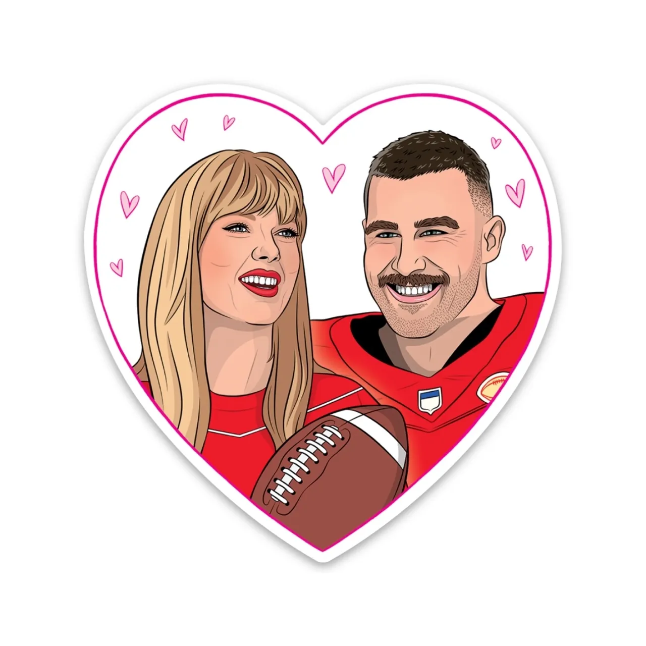 Taylor And Travis Heart Sticker