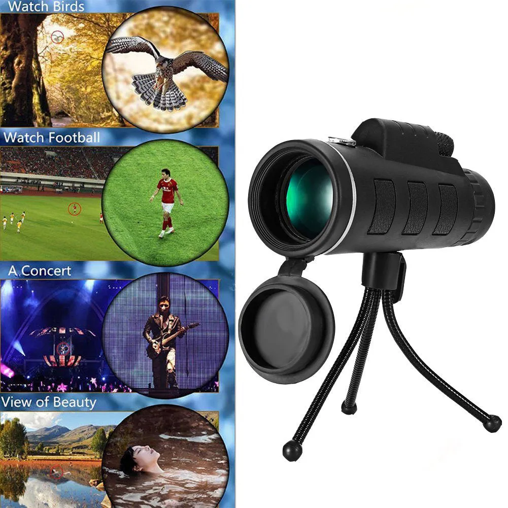 Telescope 40X60 Monocular Scope with Phone Clip