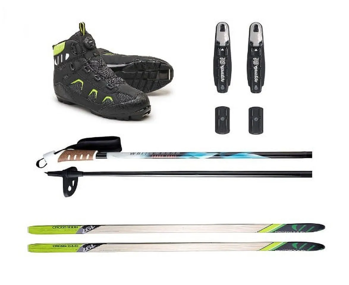 timeless Adult 802 NNN Cross Country Ski Package, 157cm (skiers 90-120 lbs)