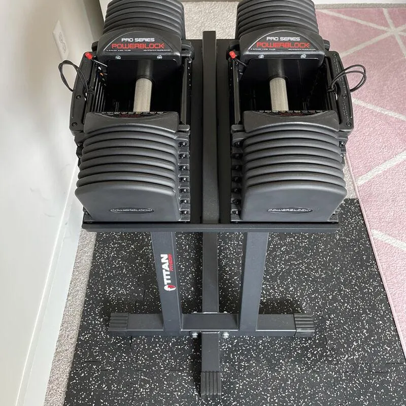 Titan Dumbbell Column Stand and Plate Tree