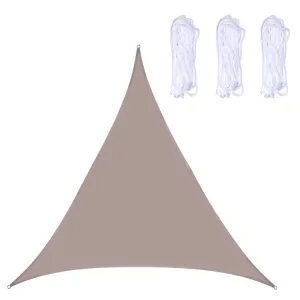 Triangle Outdoor Garden Sunshade Sail Waterproof Anti-UV Canopy, Size: 2m x 2m x 2m(Khaki)