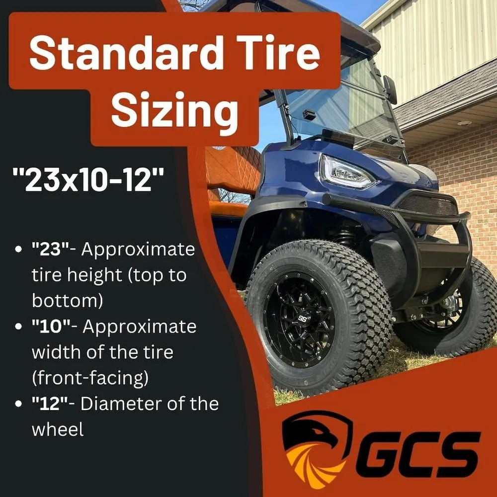 WANDA GFX 23x10-12 DOT Approved Street / Turf Golf Cart Tires - 23" Tall