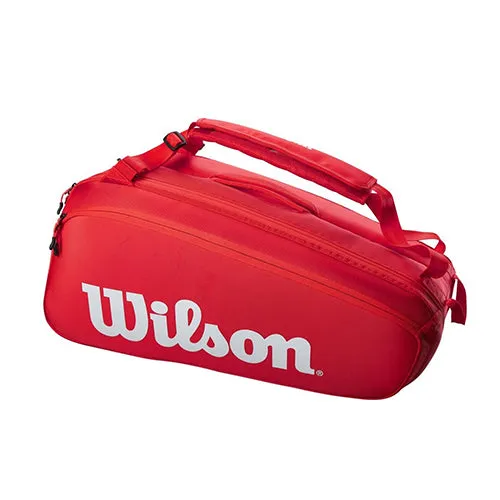 Wilson Super Tour 2021 9 Pack Red Tennis Bag