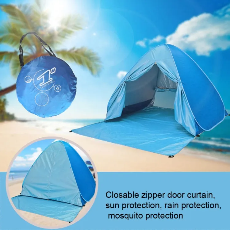 With Curtain Automatic Instant Pop Up Tent Potable Beach Tent, Size:  200x165x130cm(Green)