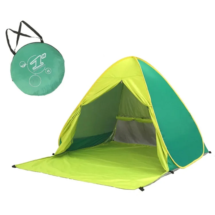 With Curtain Automatic Instant Pop Up Tent Potable Beach Tent, Size:  200x165x130cm(Green)