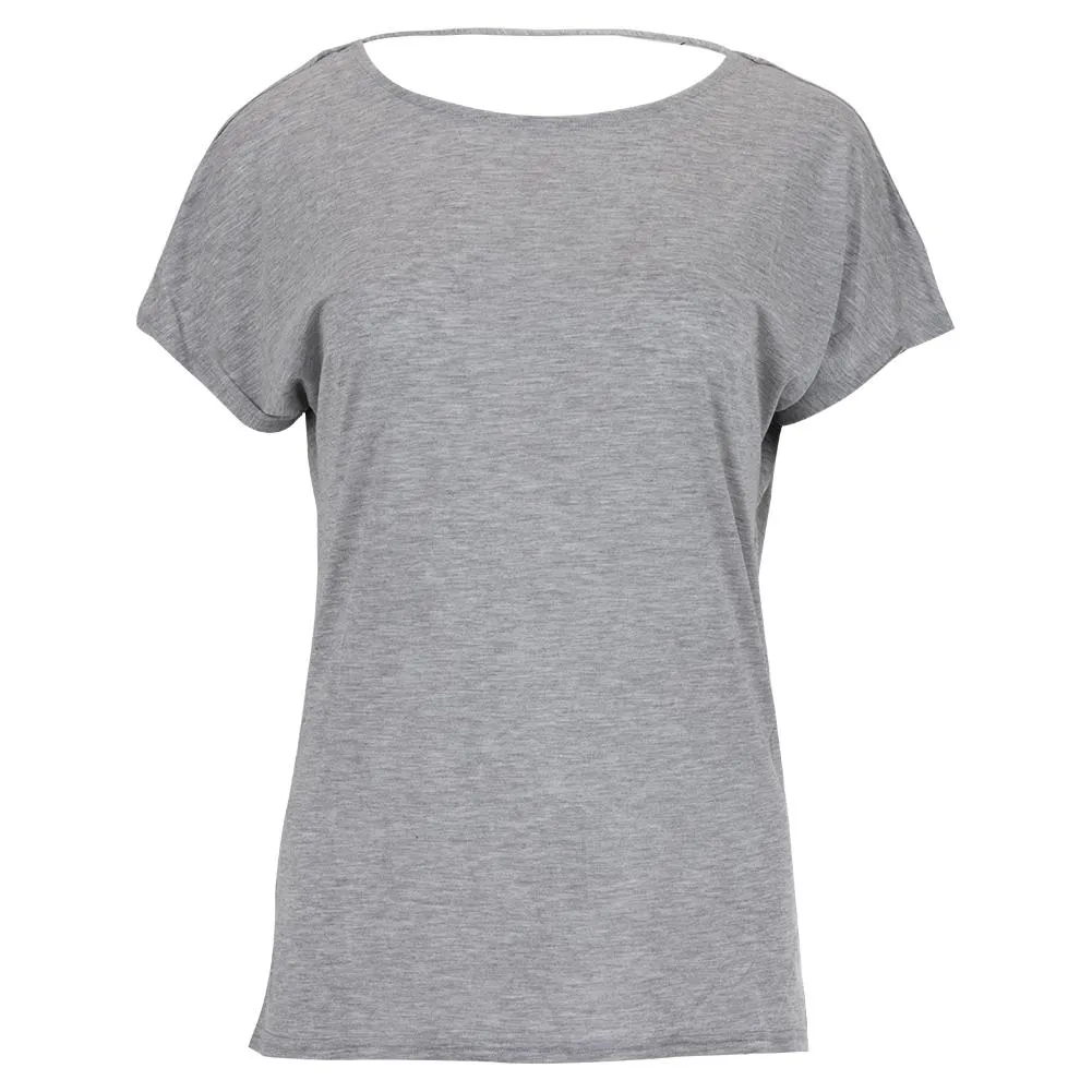 Women's Spin Tennis Top Heather Grey