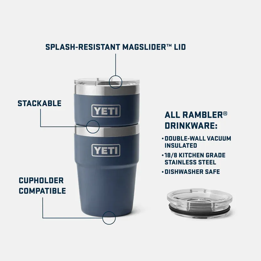 YETI Rambler 16 OZ (473ml) Stackable Cup With Magslider Lid - Navy